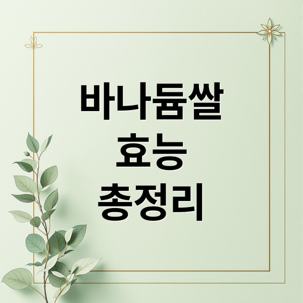 바나듐쌀
효능
총정리 (바나듐 쌀 효능)