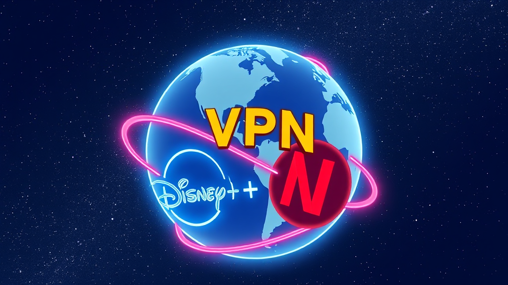 스트리밍 서비스별 VPN 활용법 (illustration 스타일)