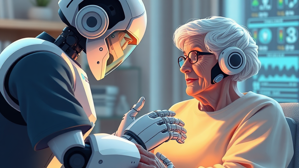 어르신 맞춤형 돌봄로봇을 위한 데이터의 중요성 (realistic 스타일)