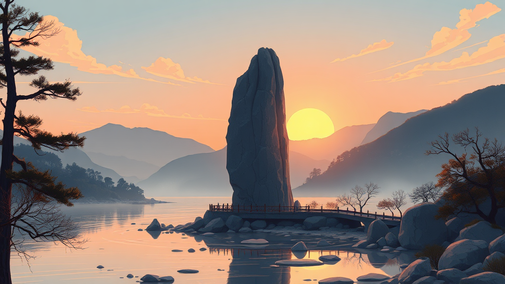 역사와 아름다움 (illustration 스타일)