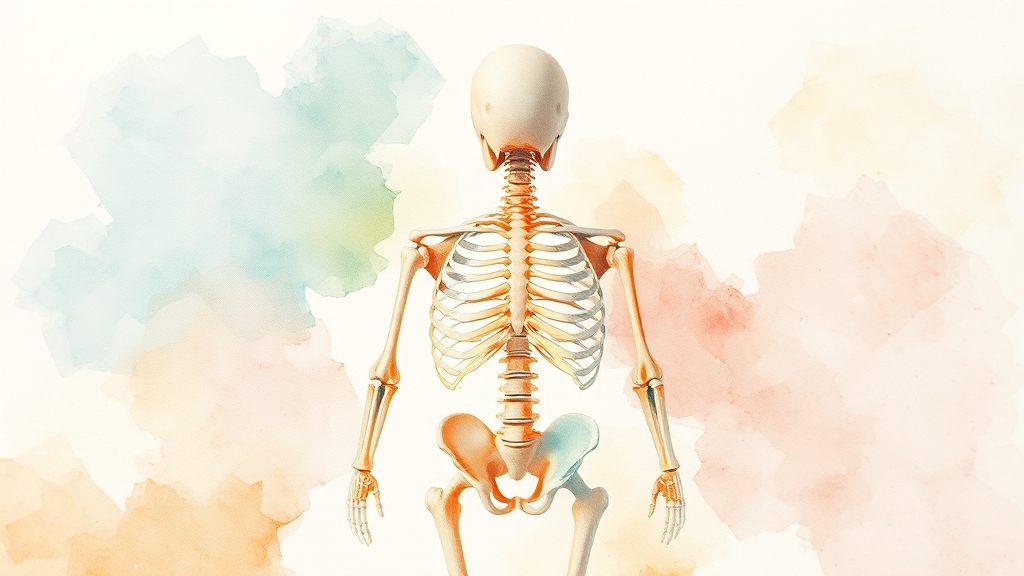 관절에 좋은 영양소 (watercolor 스타일)