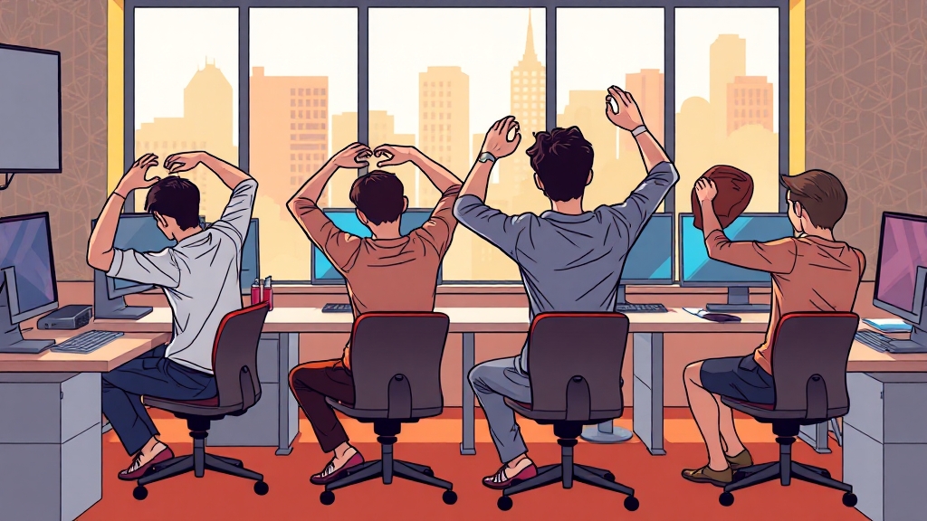 자세 & 스트레칭, 통증 완화! (cartoon 스타일)