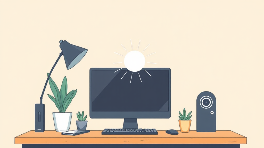 저장 공간 정리 및 최적화 (illustration 스타일)