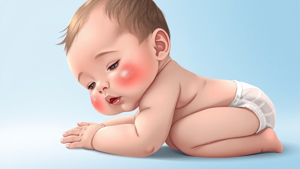 땀띠와 기저귀 발진 관리 (illustration 스타일)