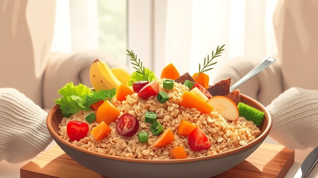 혈당 조절 돕는 음식 (illustration 스타일)