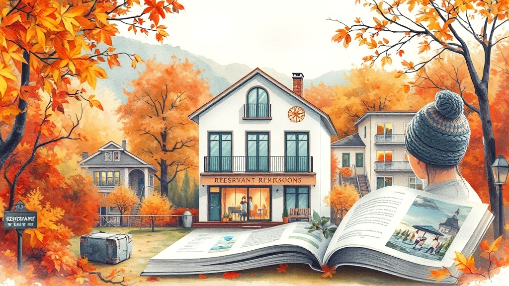 숙소 예약 전략 (watercolor 스타일)