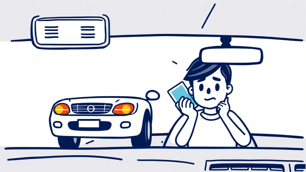 하이패스 이용 시 주의사항 (illustration 스타일)