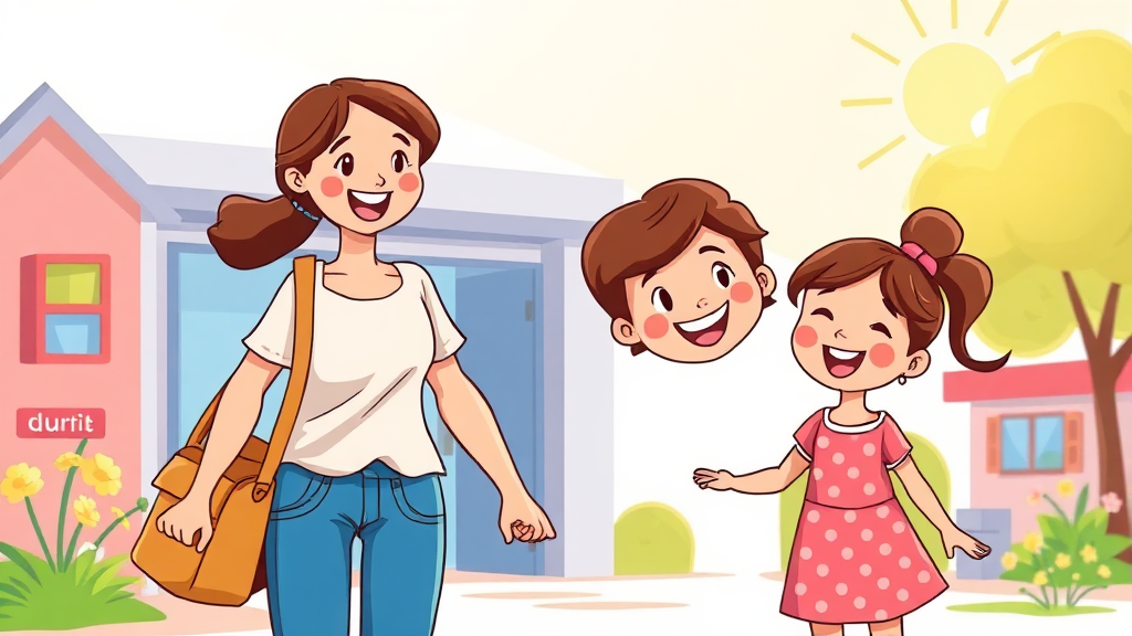 자녀 등록 방법 (cartoon 스타일)