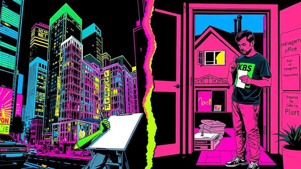 아파트, 해지 꿀팁은? (popart 스타일)