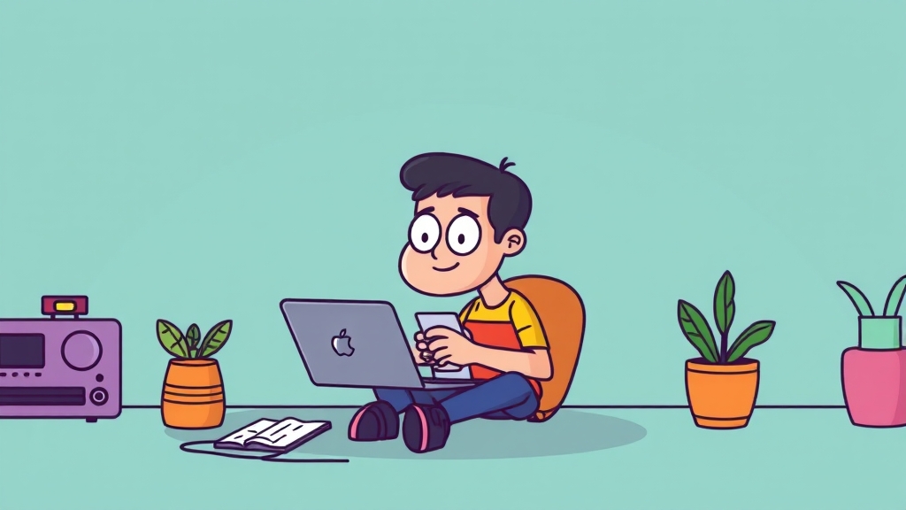 M3 칩, 효율성 극대화 (cartoon 스타일)