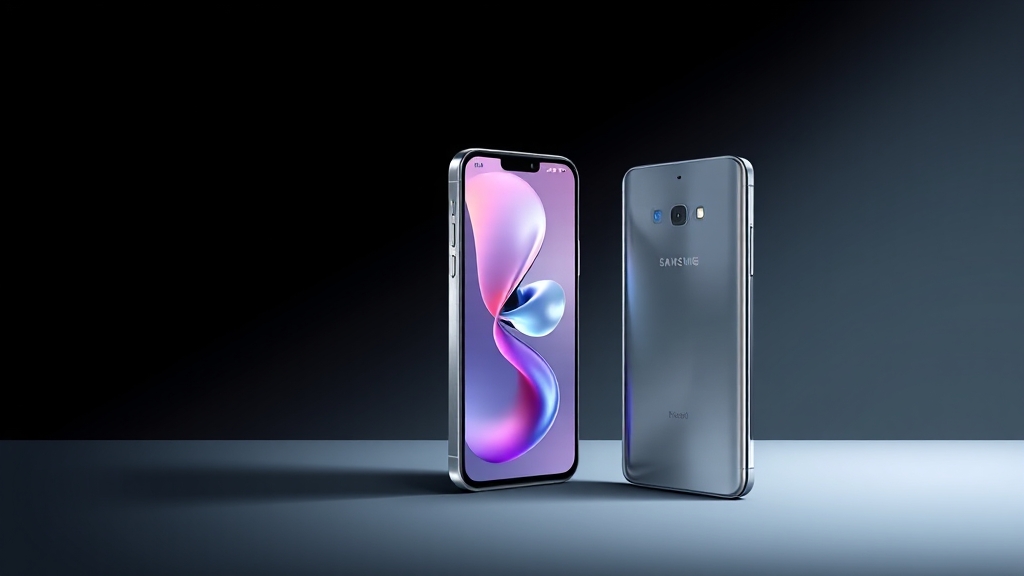 아이폰 에어 vs 경쟁 모델 비교 (illustration 스타일)