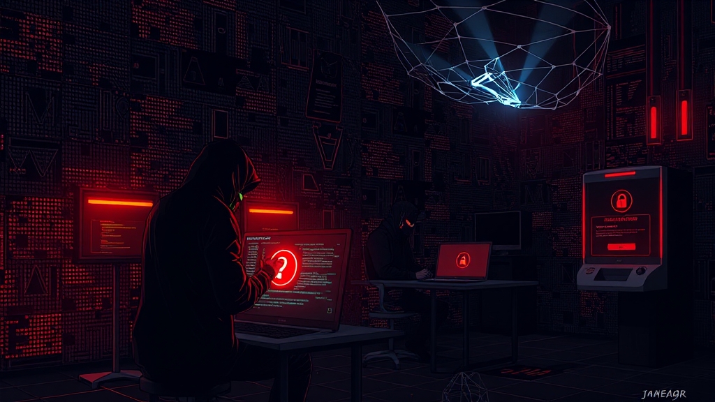 KT 해킹 원인과 방법 (illustration 스타일)