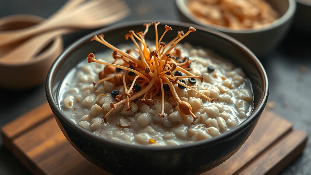 팽이버섯 다이어트 식단 (realistic 스타일)