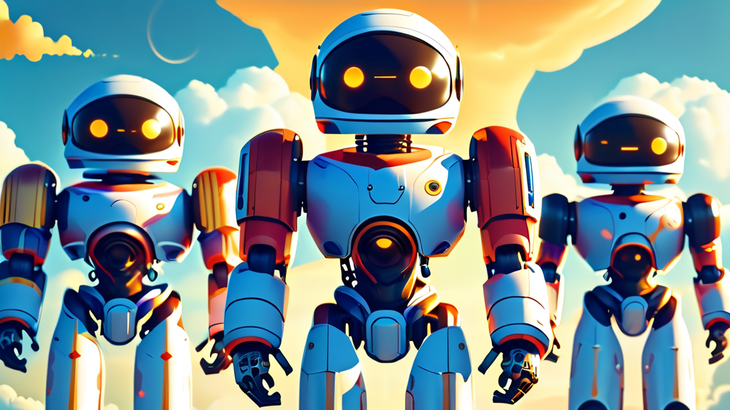 국내 로봇 산업의 현재와 미래 전망 (cartoon 스타일)