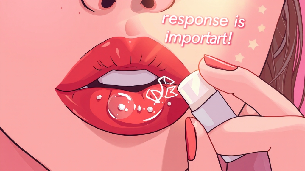 입술 물집 발생 시 대처 및 치료법 (illustration 스타일)