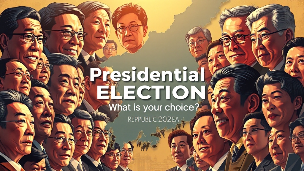 누가 대통령이 될까?: 주요 후보자 정보 (illustration 스타일)