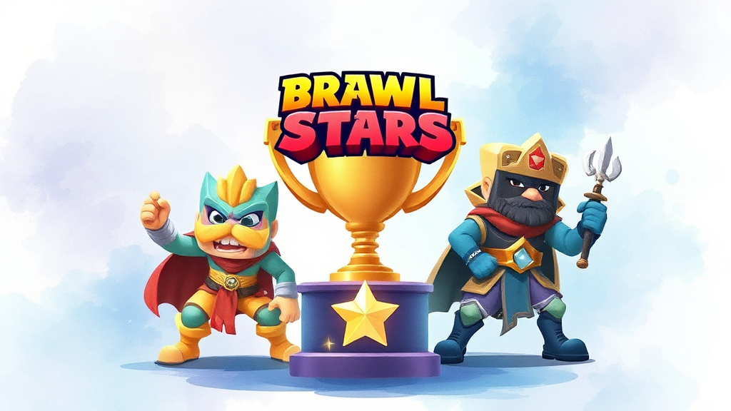 브롤스타즈 순위 상승 비법 (watercolor 스타일)