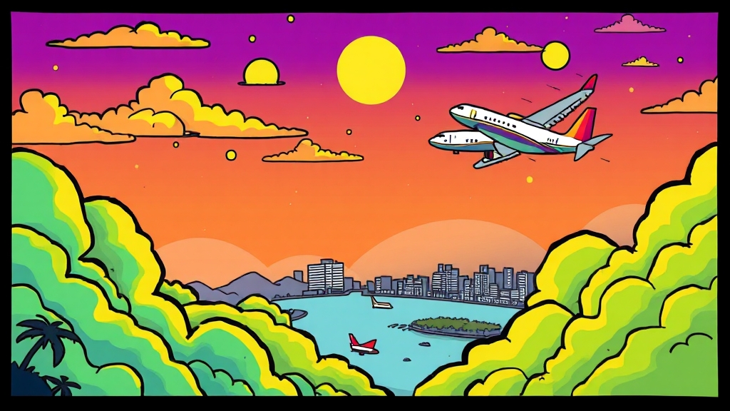 항공사별 프로모션 전략 비교 (cartoon 스타일)