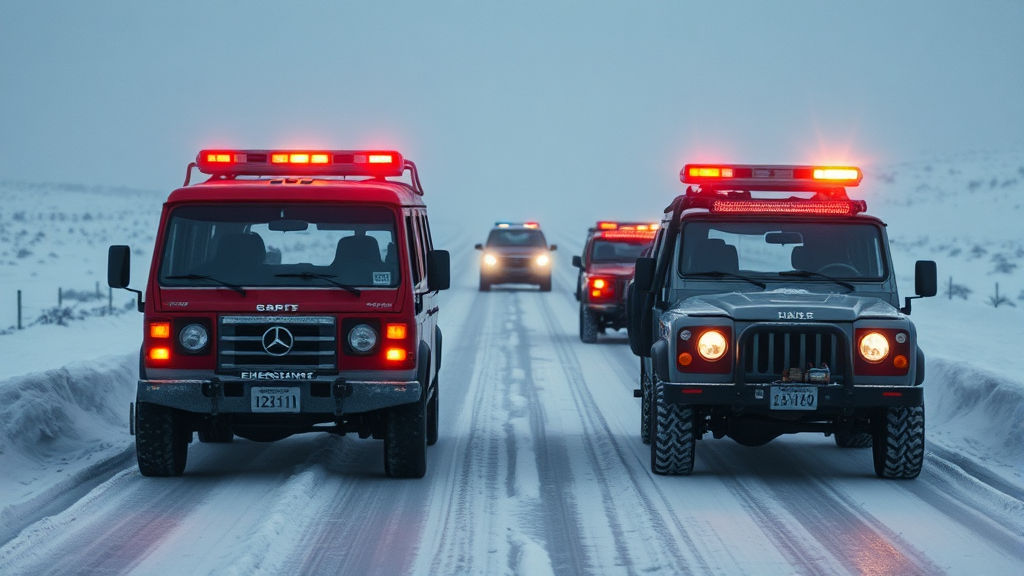 겨울철 차량 비상 상황 대처법 (realistic 스타일)