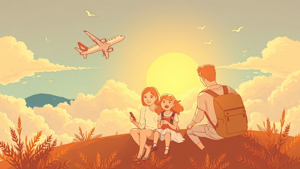 황금연휴 항공권 가격 트렌드 (illustration 스타일)