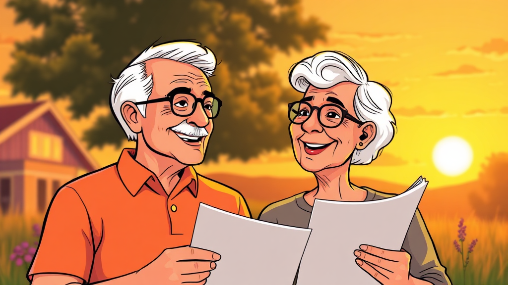 60대, 왜 연금 준비가 중요할까? (cartoon 스타일)