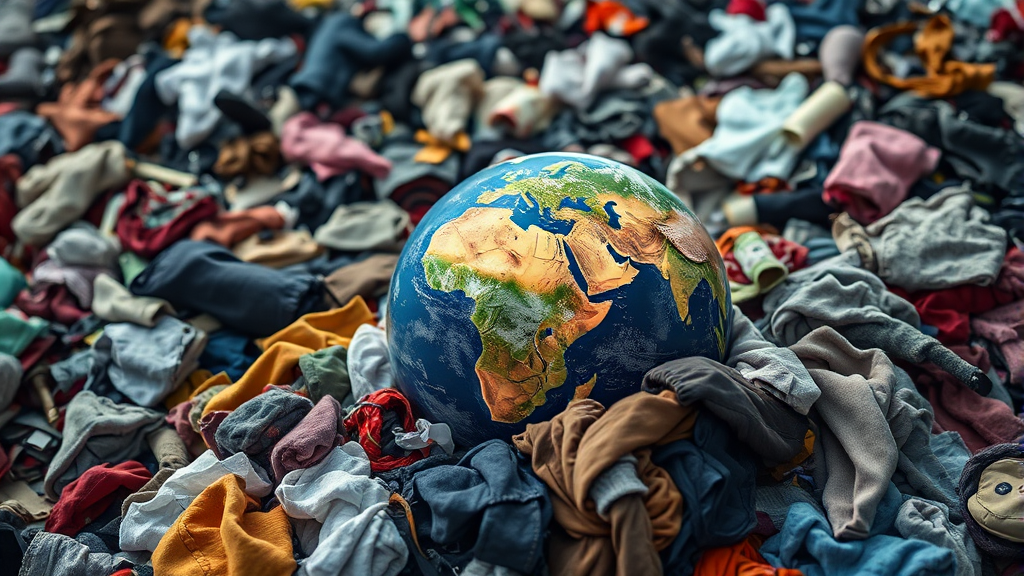 패스트패션이 환경에 미치는 심각한 영향 (realistic 스타일)