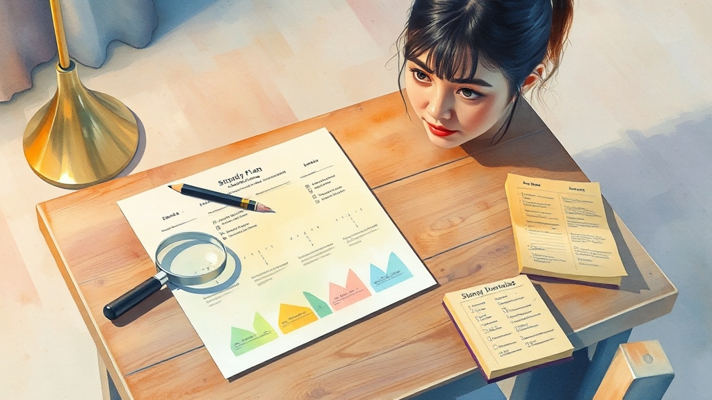 한수 모의고사, 왜 중요할까? (watercolor 스타일)