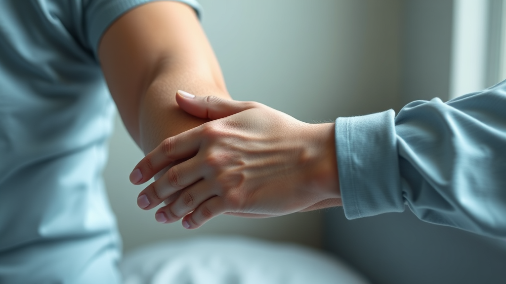 팔 마사지 효과 및 후기 (realistic 스타일)