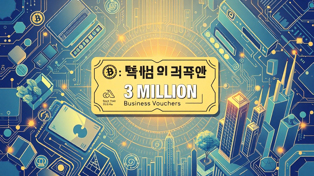 소상공인 컨설팅 바우처 핵심 개요 (illustration 스타일)