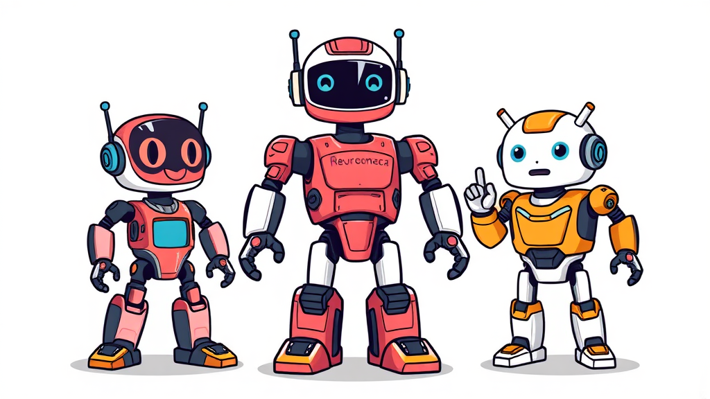 경쟁사 비교 분석 (cartoon 스타일)