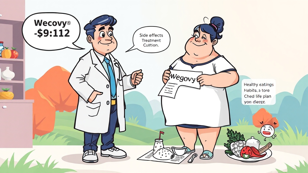 위고비 처방, 이것만은 꼭! (cartoon 스타일)