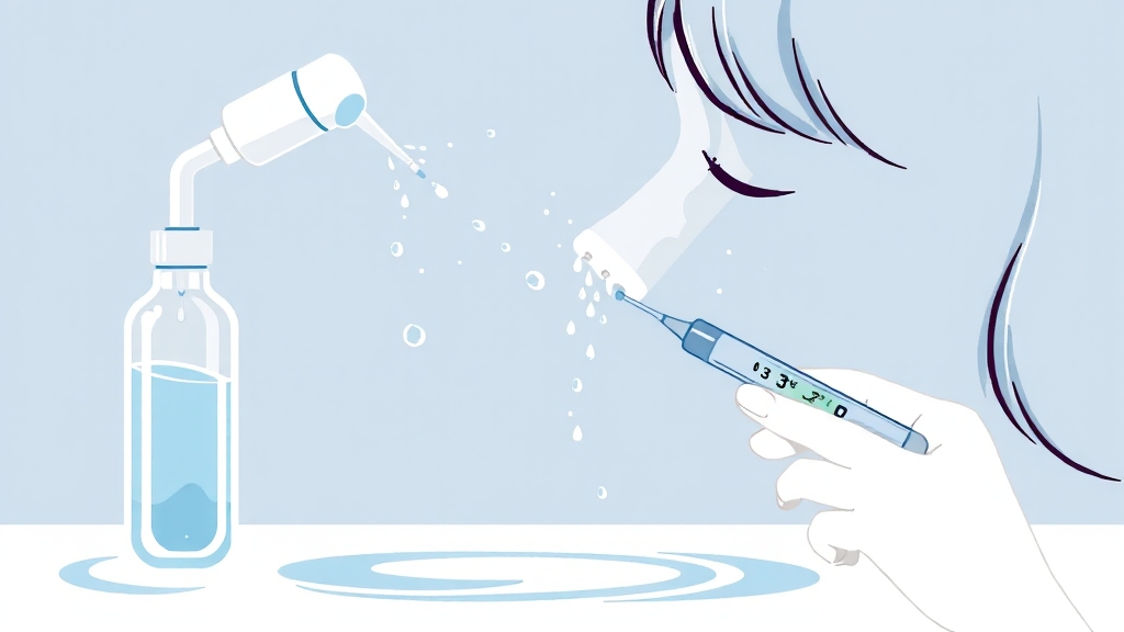 코세척액 선택 및 관리 (illustration 스타일)