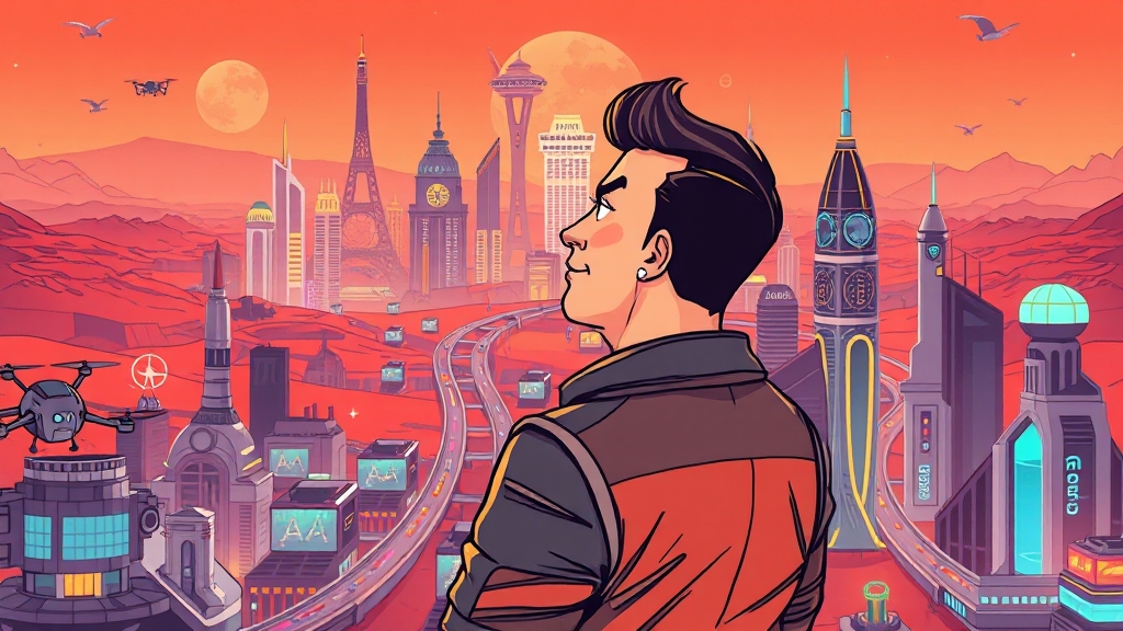 머스크 해법: 화성 식민지화 (cartoon 스타일)