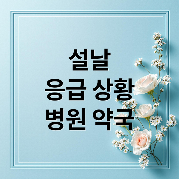 설날
응급 상황
병원 약국 (설날 고속도로 병원)