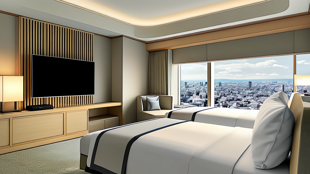 비슈치오 호텔 객실: 편안함과 실용성을 갖춘 공간 (realistic 스타일)