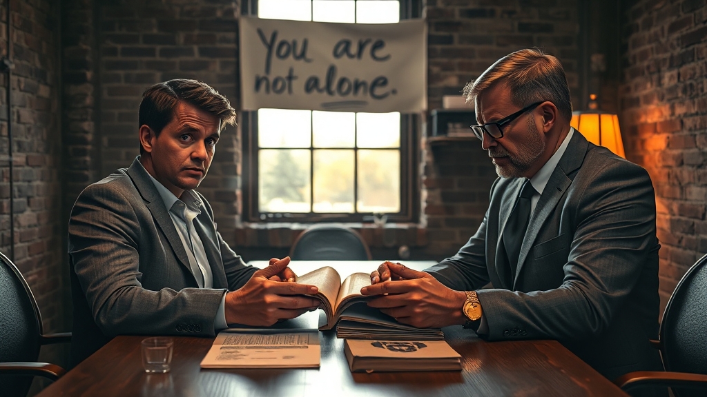 사기 사건, 전문가의 도움: 변호사의 역할과 중요성 (realistic 스타일)