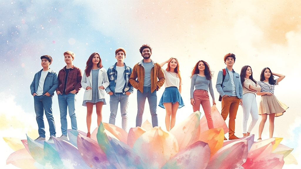 청년지원금 정책 개요 (watercolor 스타일)