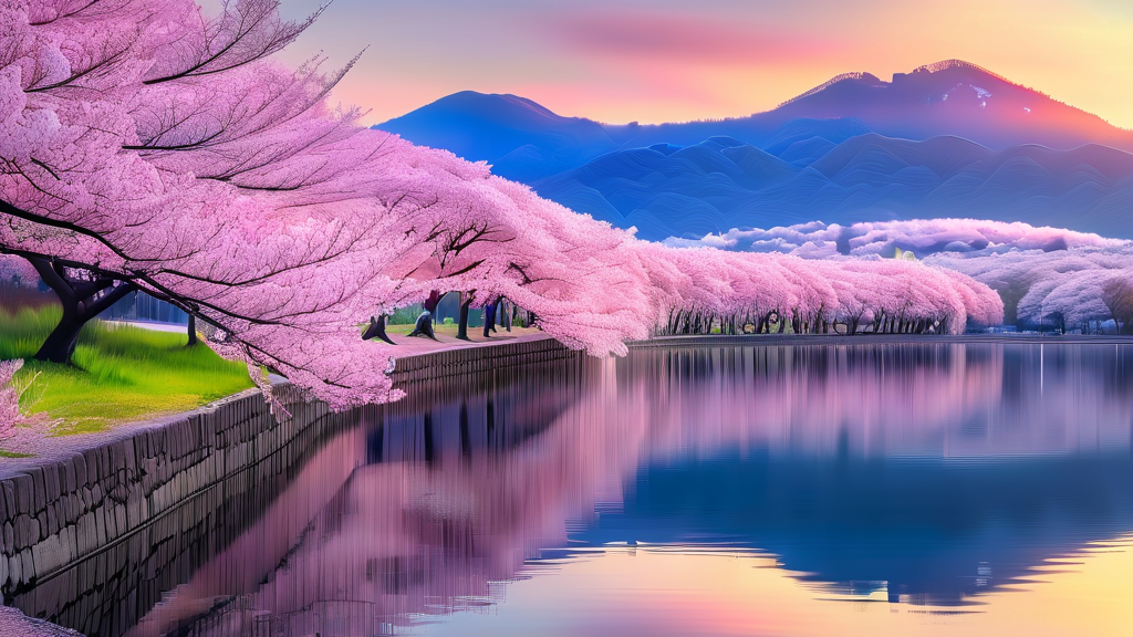 벚꽃 만개 시기 예측 및 최적 방문 타이밍 (realistic 스타일)