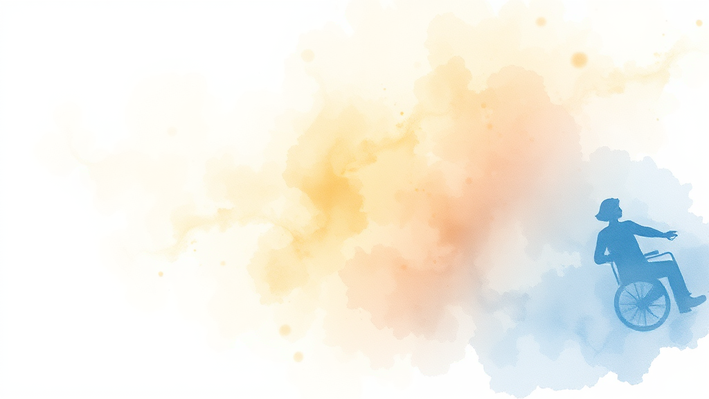 장애인 등록 신청, 어디서 어떻게 할까요? (watercolor 스타일)