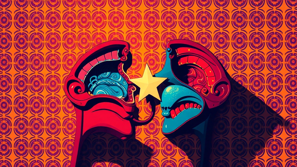 코골이와 수면무호흡증의 관계 및 차이점 (popart 스타일)