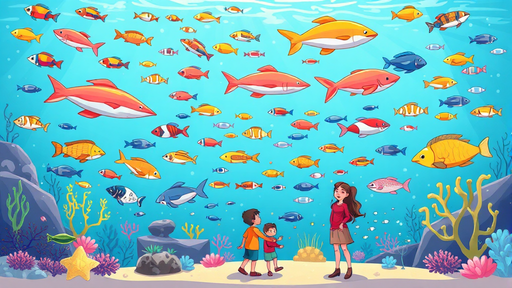 주요 전시 생물 & 볼거리 (cartoon 스타일)