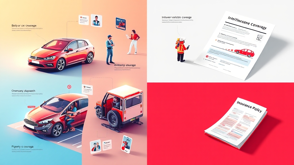 보험 종류 및 보장 범위 (illustration 스타일)