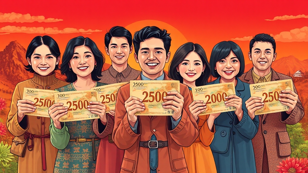 25만원 민생지원금 핵심 개요 (illustration 스타일)