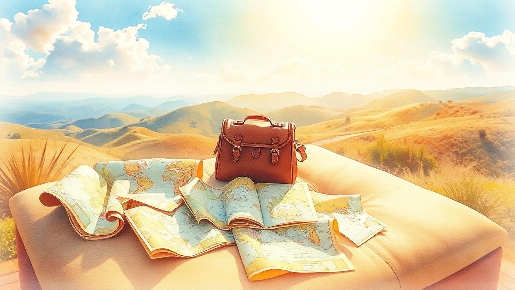 완벽한 여행을 위한 준비 팁 (watercolor 스타일)