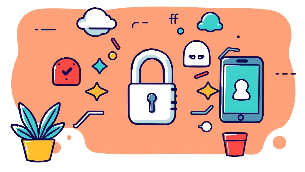 개인 정보 보호 및 추가 조치 (cartoon 스타일)