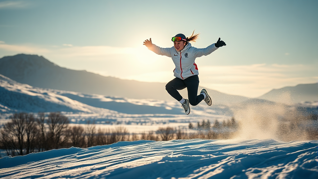 최가온의 현재와 미래: 끊임없는 도전과 발전 (realistic 스타일)