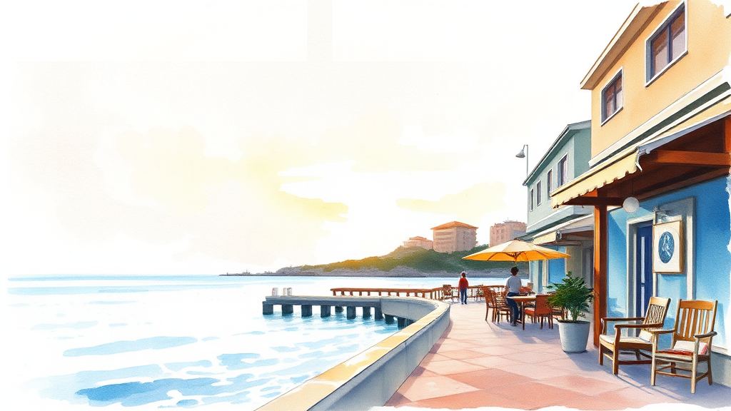 주변 관광 명소 탐방 (watercolor 스타일)