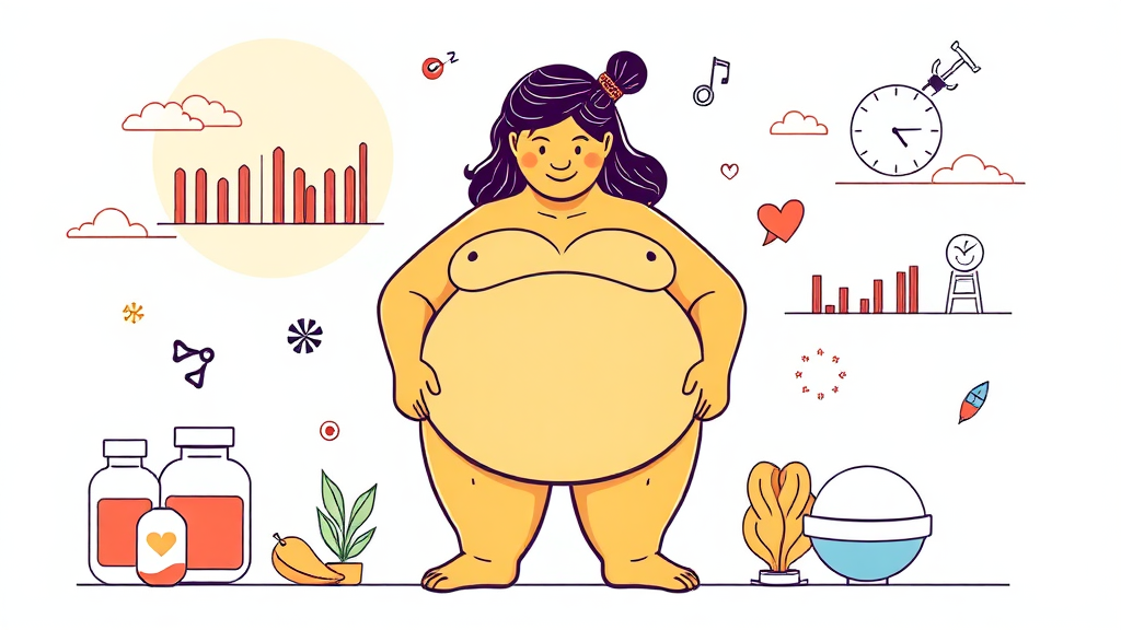 비만 치료제 시장, 디앤디파마텍 경쟁력은? (illustration 스타일)