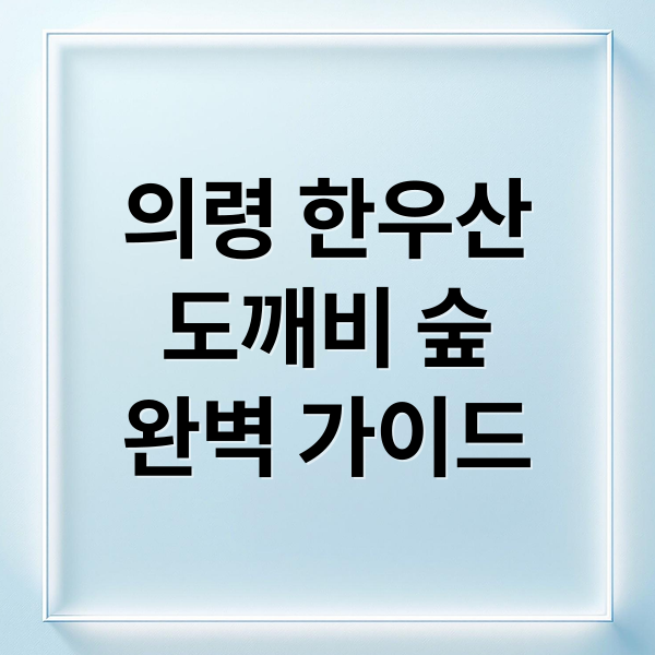 의령 한우산
도깨비 숲
완벽 가이드 (의령 한우산 도깨비 숲)