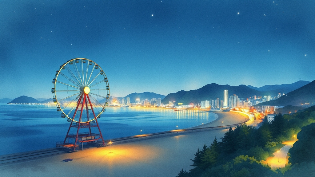 워터밤 주변 즐길 거리 (watercolor 스타일)